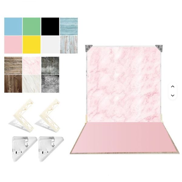 Tabletop Photo Board Backdrop Kit - Product Photos - Double Sided - 60x60xm