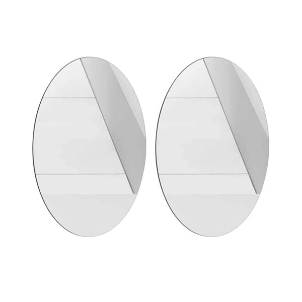 Set of 2 Large Self-Adhesive Decorative Mirrors
