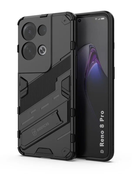BIBERCAS Cover Compatible with OPPO Reno8 Pro 5G - Kickstand Military Style