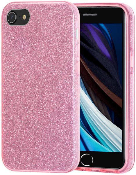 Tekron Glitter Sparkle Bling Case for iPhone SE / 8 / 7 - Pink