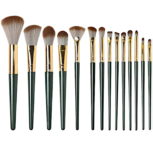 14Piece - Makeup Brush Set in Shade Barbour &amp; Gold