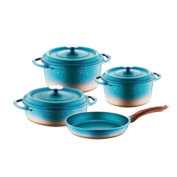 Oms Granite 7 Piece Die Cast Cookware Set 3049