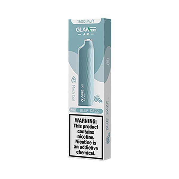 Glamee Air 1500puffs Disposable Vape 50mg- Blue Razz - Single
