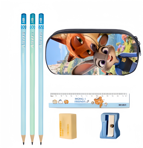 Disney Zootopia Judy &amp; Nick Pencil Case - Large Capacity Stationery Pouch