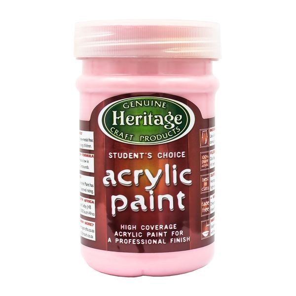 Heritage Pure Acrylic Paint 250ml - Carnation Pink