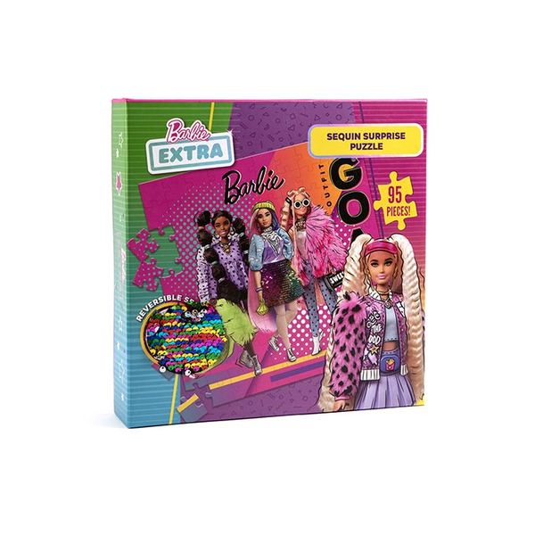 Barbie Extra 95 Piece Sequin Surprise Puzzle