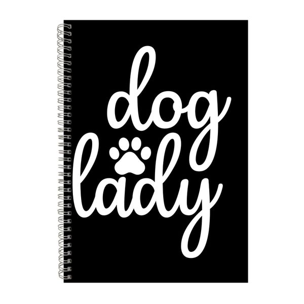 Lady A4 Notebook Spiral Lined Trendy Notepad Dog Idea 331