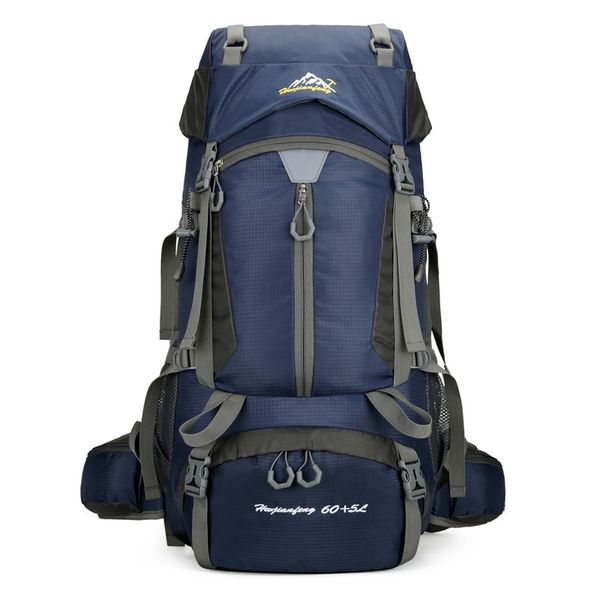 75L Mountain Hiking Camping Backpack Bag with Rain Cover outdoor Dark blue