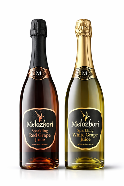 Melozhori Non-Alcoholic Sparkling Red Grape Juice Pack of 2