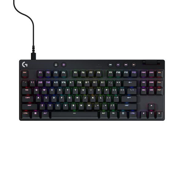 Logitech PRO X TKL Rapid Wired Gaming Keyboard, Black