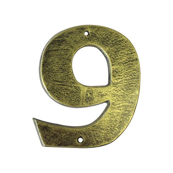 Antique Gold Numeral No .9 (200mm)