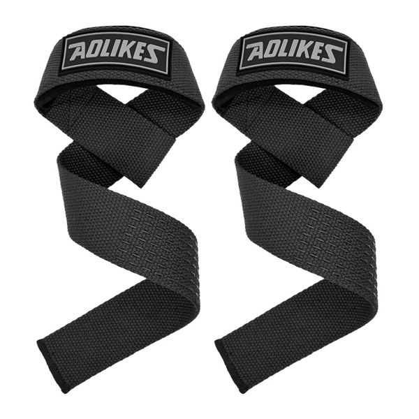 AOLIKES 1 Pair Non-slip Gym Fitness Lifting Strap Wrist Support