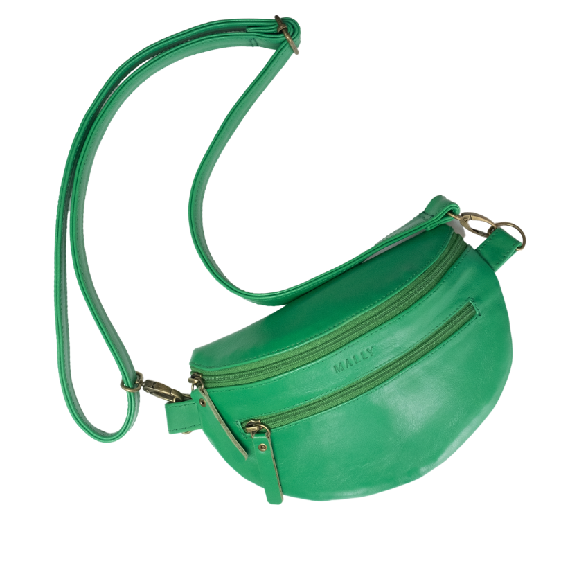 Genuine Bovine Leather Hand Made Waist Bum Bag Apple Green Shop