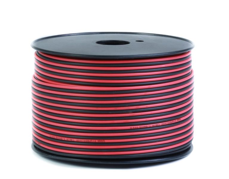 Viper Twin Flex Speaker Wire 1.0mm x 2 Red/Black 100M Roll