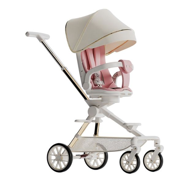 Luxury Foldable Baby Stroller with Canopy &amp; Push Handle