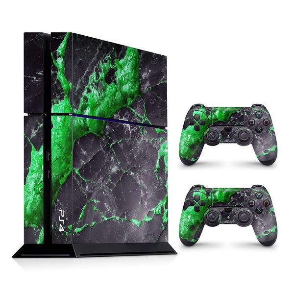 Decal Skin Compatible with PS4 - Carbon Stone Green (Decal Only)