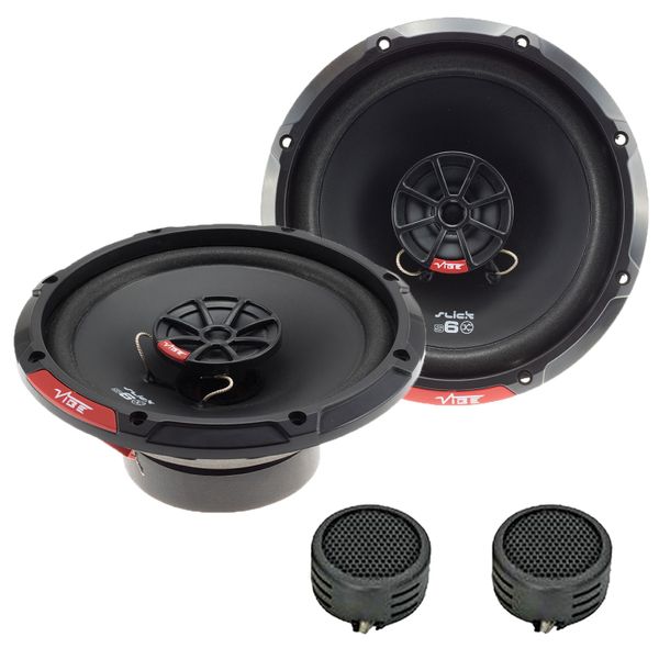 Vibe Audio Slick6-V7 6.5" 240w 2-Way Coaxial Speakers &amp; Evo Tweeters