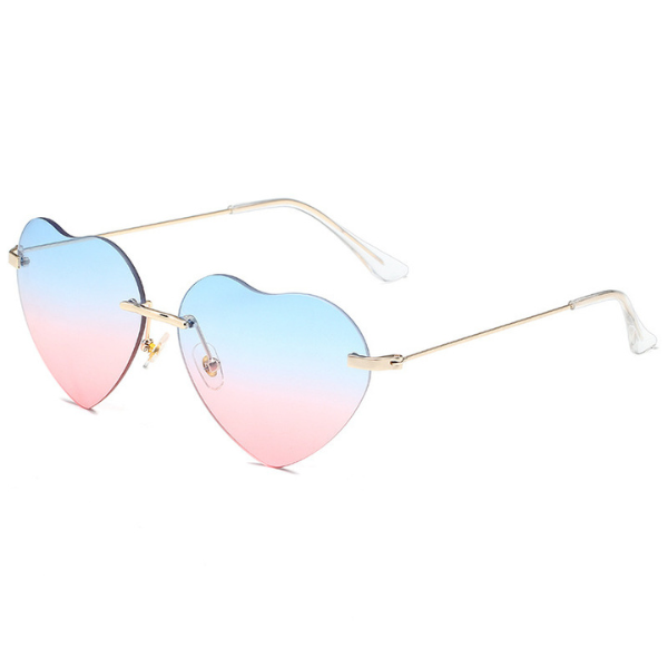Shweet Shades Ladies Heart Metal Frame Novelty Sunglasses