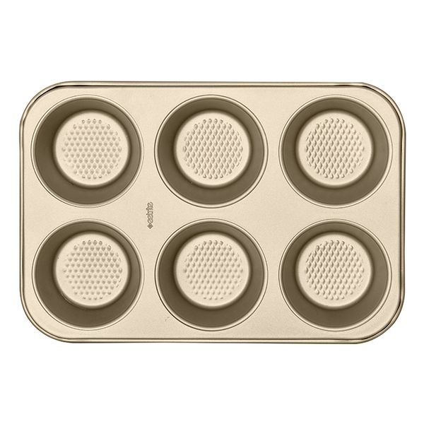 Eetrite 6 Cup Muffin Pan Gold