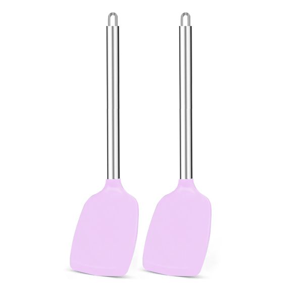 Dream Home Non Stick Kitchen Silicone with steel Handle Spatulas - 2 Piece