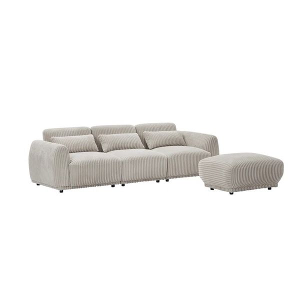 Furnity - Zoey 3-Seater Corduroy Couch Sofa