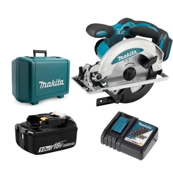 Makita - Cordless Circular Saw, Charger &amp; 5Ah Generic Replacement Battery