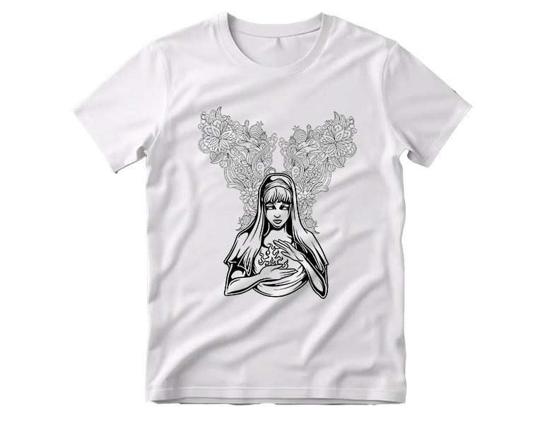 Woman Holding A Fire Graphic T-Shirt