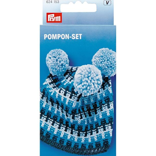 Prym Pom Pom Maker for Wool, Yarn 3,3 cm, 4.5 cm, 5.5 cm and 9 cm