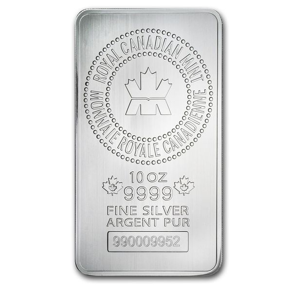 Royal Canadian Mint 10oz 0.9999 Fine Silver Bar