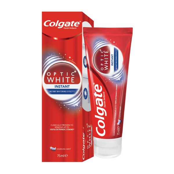 Colgate Optic White Instant, Whitening Toothpaste - 75ml