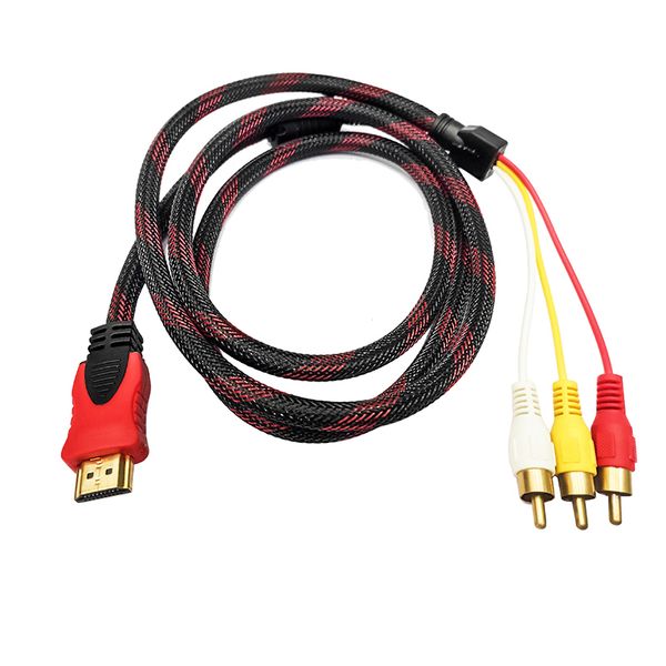 HDMI to 3RCA AV Cable 1.5M Compatible with HDTV