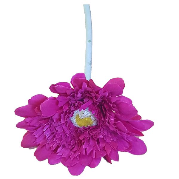 Gerberas Stems Purple Artificial Faux Silk Plant image
