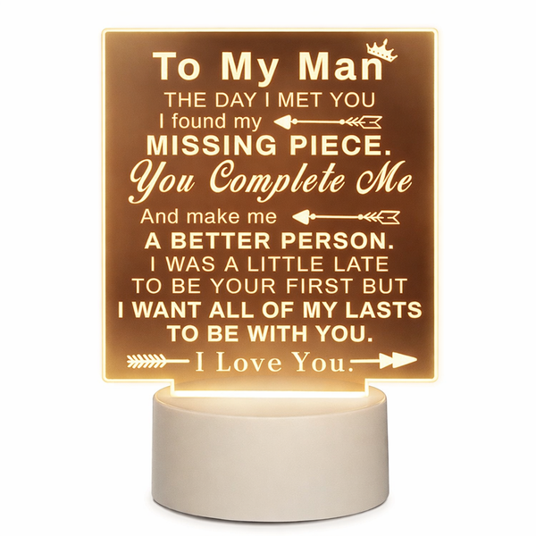 To My Man - Modern Acrylic LED Night Light