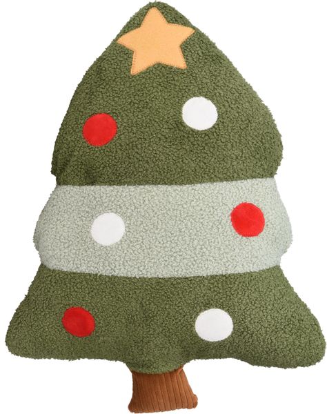 Christmas Tree Shaped Pillow - Soft Festive Cushion, 33x13x52cm
