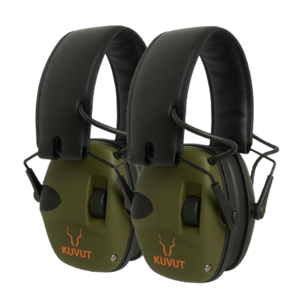 KuVut Electronic Shooting Earmuffs - Green - 2 pack
