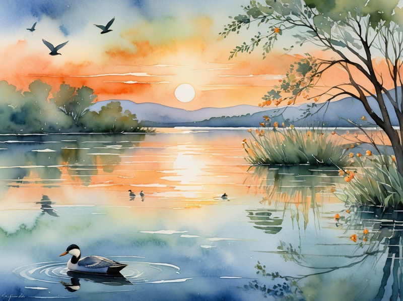 Modern Canvas Wall Art Home Decor - Evening Sunset