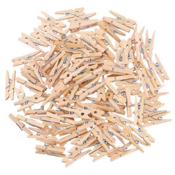 Craft Multifunctional Wooden Clip Hanging Pegs - 3cm - Set of 100
