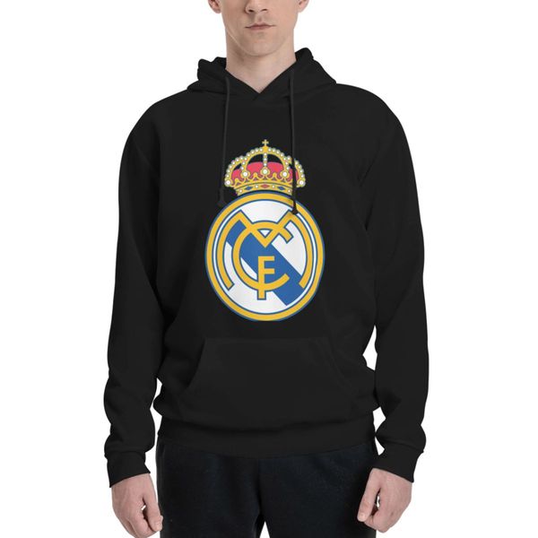 Real Madrid Men Classic Long Sleeve Polyester Hoodie Sweatshirt