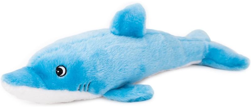 ZippyPaws Jigglerz Squeaky Dog Toy - Blue Dolphin