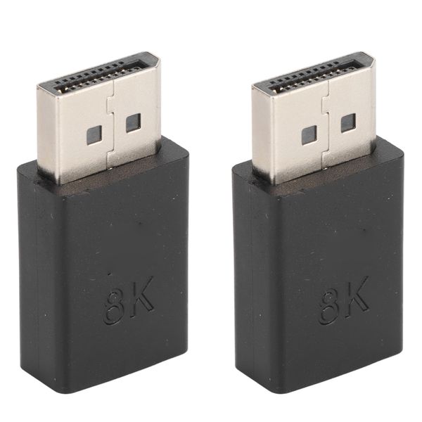 2 Pieces DP to Mini DP Adapter, 8K, 2 Modes, Portable