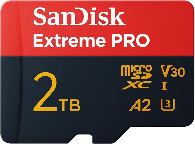 SanDisk Extreme PRO 2TB microSDXC UHS-I Card, 250MB/s Read, 150MB/s Write
