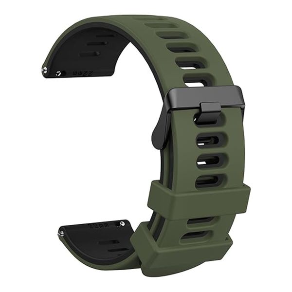 22mm Silicone Watch Band Compatible w/Huawei Watch GT2e 46mm -Army Green