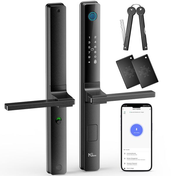 NGTeco Sliding Door Smart Wi-Fi Lock - Fingerprint, PIN &amp; App Control