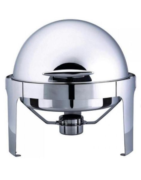Stainless Roll Top Round Chafing Dish With Lid