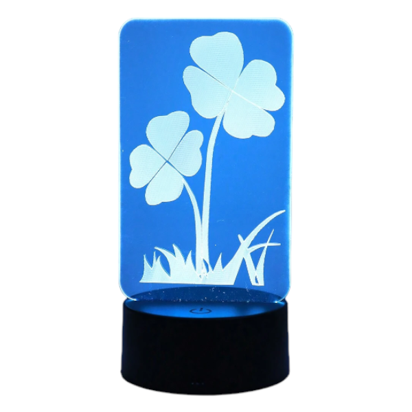 Unique 3D Clover Creative Visualization Lamp - Multi-Coloured
