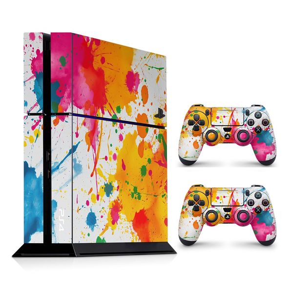Decal Skin Compatible with PS4 - Colorful Paint Splash (Decal Only)