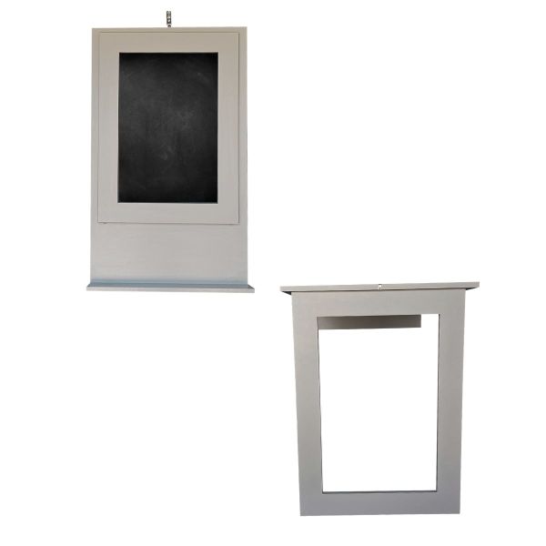 Fold Up Wall Mounted Desk &amp; Blackboard 100x60cm - Desert Taupe