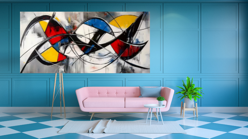 Modern Abstract Blue Wall Art image