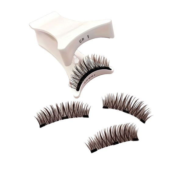 4-Pair Magnetic False Eyelashes with Tweezers Reusable &amp; Lightweight