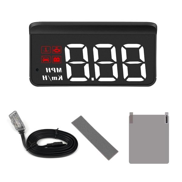 Speedometer Heads Up Display Car HUD, OBD Digital Speed, RPM Alarm
